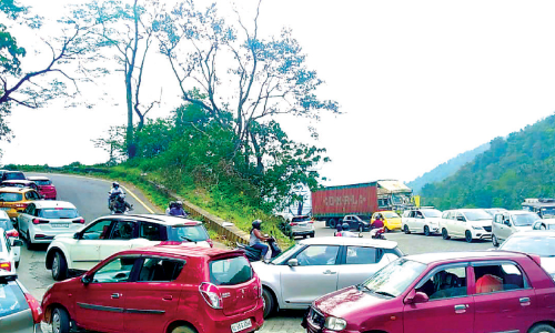 വയനാട്​ ചു​രം കുരുക്കിലാവുന്നു