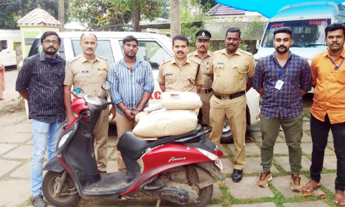എട്ടുകിലോ കഞ്ചാവുമായി യുവാവ് അറസ്​റ്റില്‍