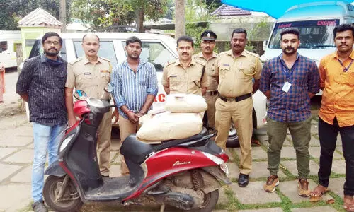 എട്ടുകിലോ കഞ്ചാവുമായി യുവാവ് അറസ്​റ്റില്‍
