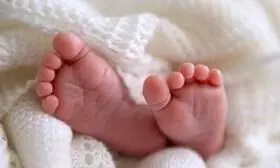 new born baby founded empty land, died
