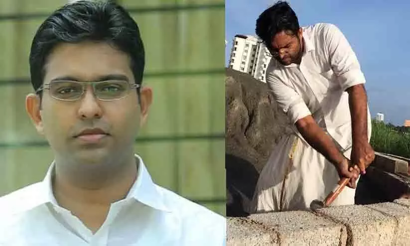 Vyttila flyover opened by V4 Keralites; Leader Nipun was arrested around the flat Vyttila flyover opened by V4 Keralites; Leader Nipun was arrested around the flat