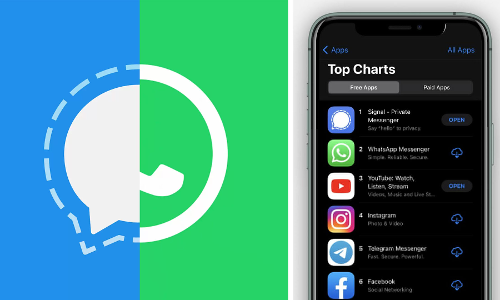ആപ്പ്​ സ്​റ്റോറിൽ വാട്​സ്​ആപ്പിനെ പിന്തള്ളി നമ്പർ വണ്ണായി സിഗ്നൽ