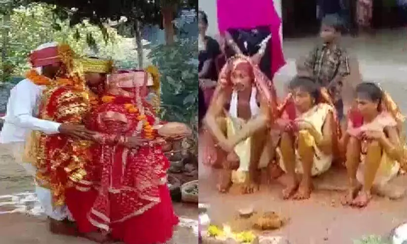 man marries 2 lovers in one stage