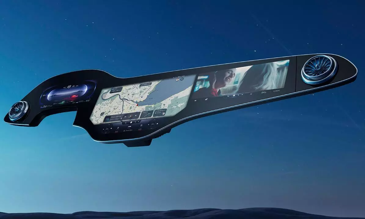 പുതിയ ഹൈപ്പർ സ്ക്രീൻ അവതരിപ്പിച്ച് ബെൻസ്; 56 ഇഞ്ച് വലുപ്പം, ഒഎൽഇഡി, എ.െഎ സാങ്കേതികതകൾ പുതിയ ഹൈപ്പർ സ്ക്രീൻ അവതരിപ്പിച്ച് ബെൻസ്; 56 ഇഞ്ച് വലുപ്പം, ഒഎൽഇഡി, എ.െഎ സാങ്കേതികതകൾ