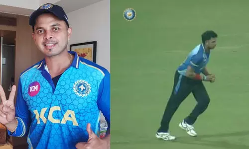 വർഷങ്ങൾക്ക് ശേഷം​ ശ്രീശാന്ത്​ കേരളത്തിനായി പന്തെറിഞ്ഞു; വിക്കറ്റ് ​നേട്ടത്തോടെ തുടക്കം