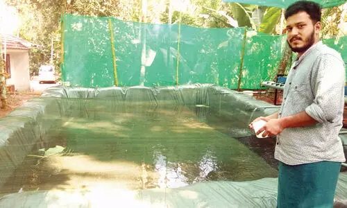 ഒരു സെൻറ് ഭൂമിയിൽ മത്സ്യ-പച്ചക്കറി കൃഷിയുമായി യുവ എൻജിനീയർ