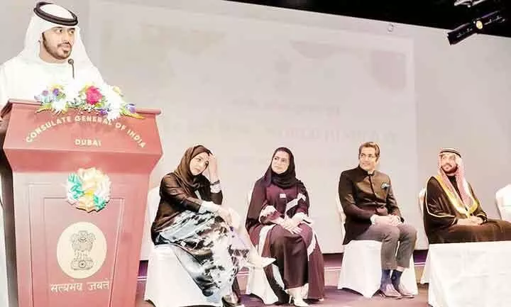 ഹിന്ദിയിൽ പ്രസംഗിച്ച് തകർത്ത് ഇമാറാത്തി പൗരൻ; ലോക ഹിന്ദി ദിനാചരണം ശ്രദ്ധേയം