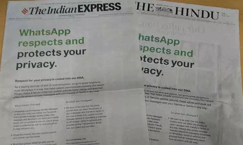 Full-Page Ads On Day 2: WhatsApp Tries To Allay Privacy Concerns Again