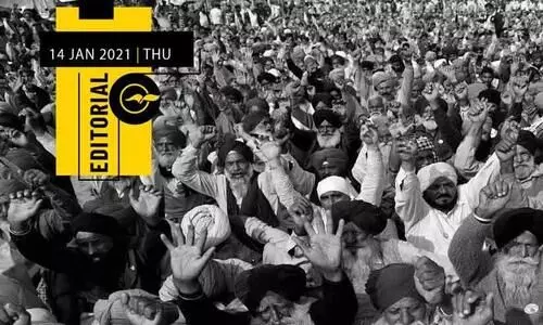 madhyamam editorial 14-1-21, farmers protest, supreamecourt order