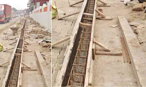 അ​ര കി.മീ​ ഓ​വു​ചാ​ൽ ന​വീ​ക​രിക്കാൻ ഒരു വ​ർ​ഷം; ഗതാഗതക്കുരുക്കിലും പൊടിയിലും മുങ്ങി കൊയിലാണ്ടി