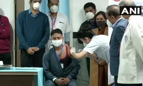 Manish Kumar first person to receive COVID-19 vaccine