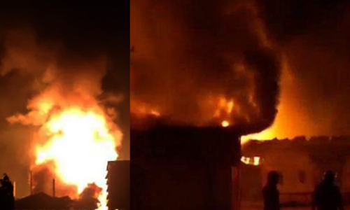 എടയാർ വ്യവസായ മേഖലയിൽ തീപിടിത്തം