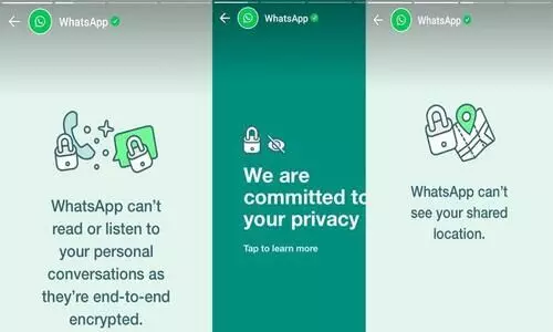 സ്വകാര്യത സംരക്ഷിക്കാൻ പ്രതിജ്ഞാബദ്ധം; ഉപയോക്​താകൾക്ക്​ സന്ദേശമയച്ച്​ വാട്​സ്​ആപ്​