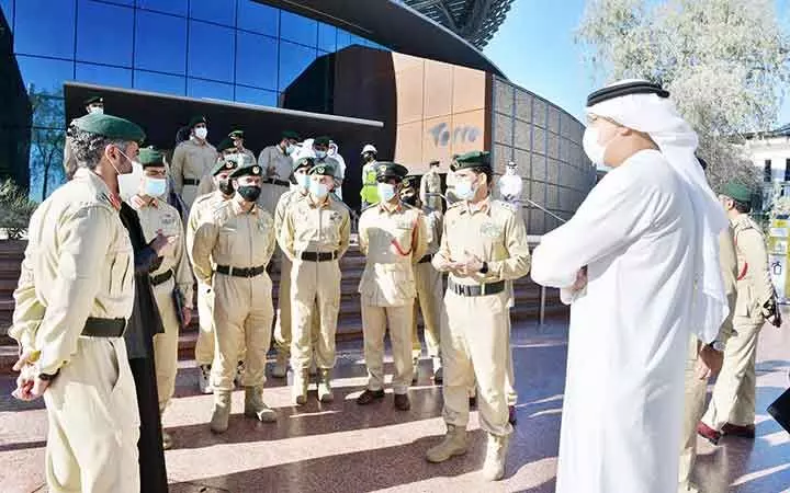 ദുബൈ എക്സ്പോ 2020: എക്സ്പോ നഗരിയിലെ സുരക്ഷ നടപടികൾ അവലോകനം ചെയ്തു ദുബൈ എക്സ്പോ 2020: എക്സ്പോ നഗരിയിലെ സുരക്ഷ നടപടികൾ അവലോകനം ചെയ്തു