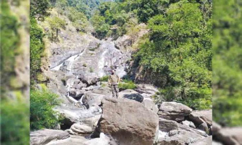 മെലിഞ്ഞുണങ്ങി മീൻമുട്ടി വെള്ളച്ചാട്ടം