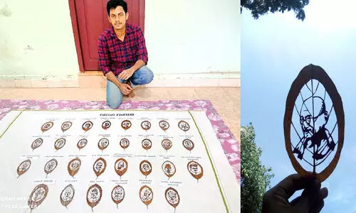 പ്ലാവിലയിലെ വിസ്മയം; റിഷാദ് റെക്കോഡ് ബുക്കിൽ പ്ലാവിലയിലെ വിസ്മയം; റിഷാദ് റെക്കോഡ് ബുക്കിൽ