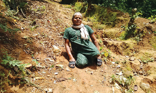 കും​ഭ അ​മ്മ​ വീട്ടിലേക്കുള്ള തകർന്ന വഴിയിൽ