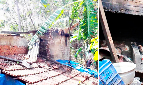 വീട്ടിൽ സ്ഫോടനം; മേൽക്കൂരയും ഭിത്തിയും തകർന്നു