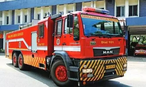 കോട്ടയം ജില്ലയിലെ മരുന്ന് സംഭരണശാലയിൽ 35,000 കിലോ ബ്ലീച്ചിങ് പൗഡർ; കാവലിന് അഗ്നിരക്ഷാസേന