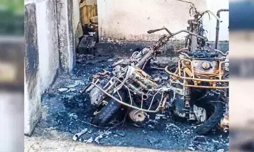 scootter burned in chengamanadu