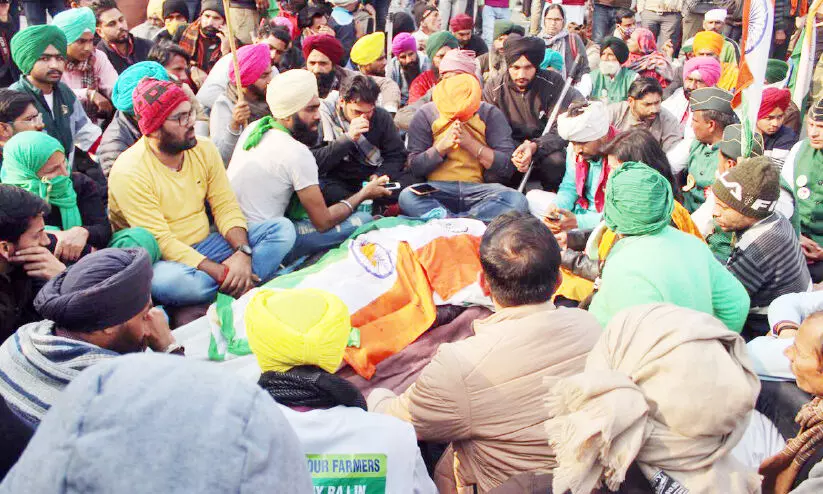 died farmer in farmers protest