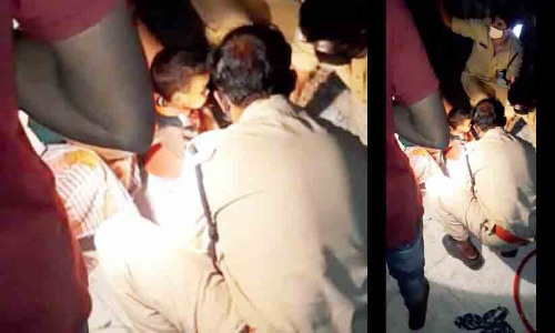 ഓവുചാൽ സ്ലാ​ബി​ൽ കാ​ൽ കു​ടു​ങ്ങി; മൂ​ന്നു​വ​യ​സ്സു​കാ​ര​ന് പ​രി​ക്ക്​