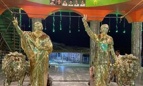 J Jayalalithaa MGR Statue