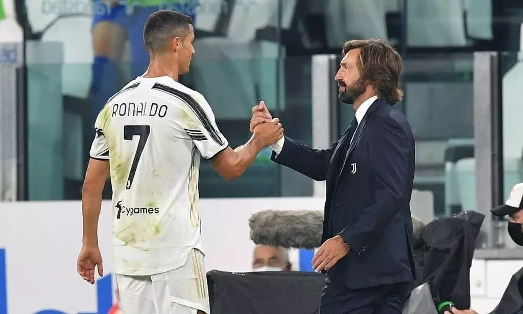 Andrea Pirlo and cristiano ronaldo