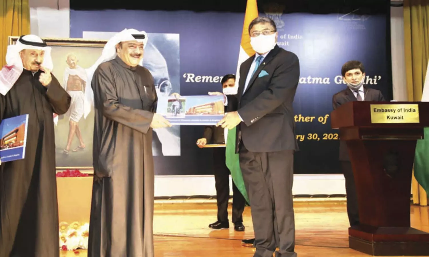 ഇ​ന്ത്യ​ൻ എം​ബ​സി ഗാ​ന്ധി ര​ക്​​ത​സാ​ക്ഷി ദി​നാ​ച​ര​ണം സം​ഘ​ടി​പ്പി​ച്ചു