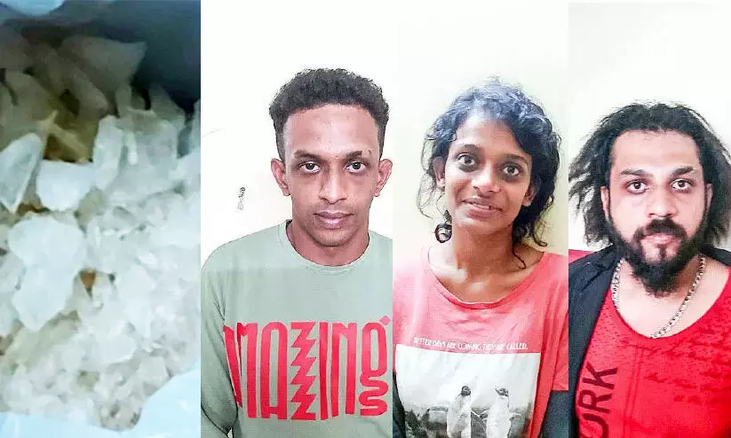കൊച്ചിയിൽ ലക്ഷങ്ങളുടെ മയക്കുമരുന്നുകളുമായി യുവതിയടക്കം മൂന്ന് പേർ അറസ്റ്റിൽ