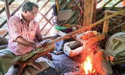 black smith forge, struggled