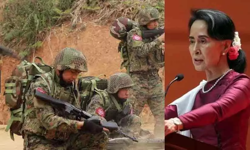 മ്യാൻമറിൽ സൈനിക അട്ടിമറി; ഒരുവർഷത്തേക്ക് അടിയന്തരാവസ്ഥ പ്രഖ്യാപിച്ചു മ്യാൻമറിൽ സൈനിക അട്ടിമറി; ഒരുവർഷത്തേക്ക് അടിയന്തരാവസ്ഥ പ്രഖ്യാപിച്ചു