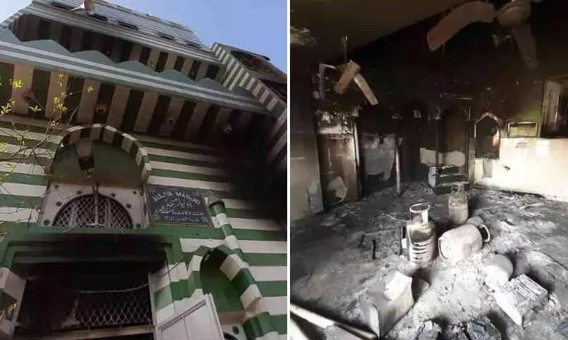 Burning Of Madina Masjid In Shiv