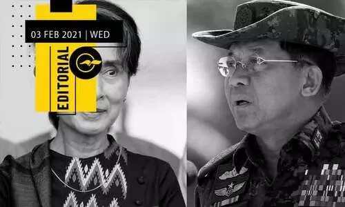 madhyamam editorial, Aung San Suu Kyi detained as military seizes control