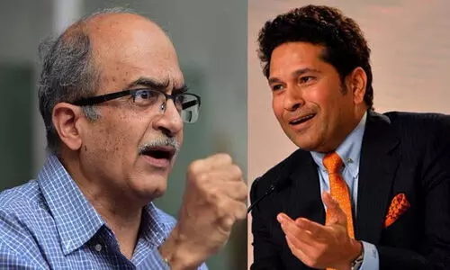 കർഷകരുടെ വെള്ളവും വൈദ്യുതിയും കട്ടാക്കിയപ്പോൾ മിണ്ടാതിരുന്നവരൊക്കെ ഇപ്പോൾ ഉണർന്നിരിക്കുന്നു -സചിനെ പരിഹസിച്ച്​ പ്രശാന്ത്​ ഭൂഷൺ