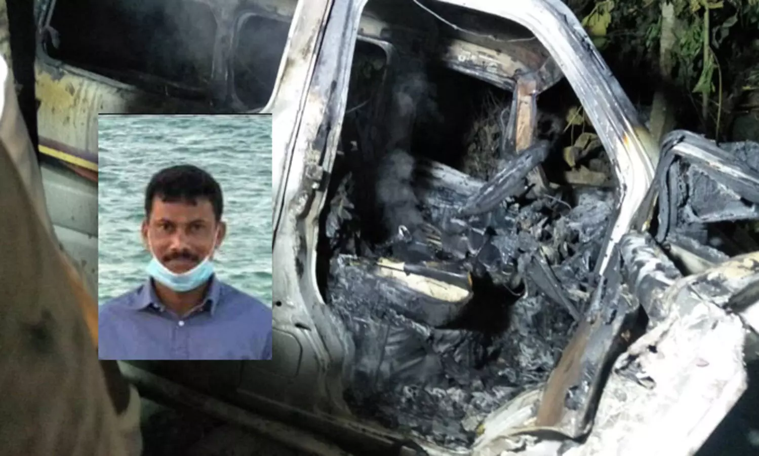 ഓടിക്കൊണ്ടിരിക്കെ കാറിന് തീപിടിച്ച് യുവാവ് മരിച്ചു