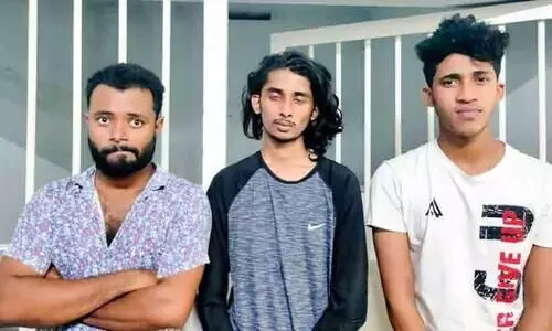 Cannabis and LSD were seized from the three-member gang