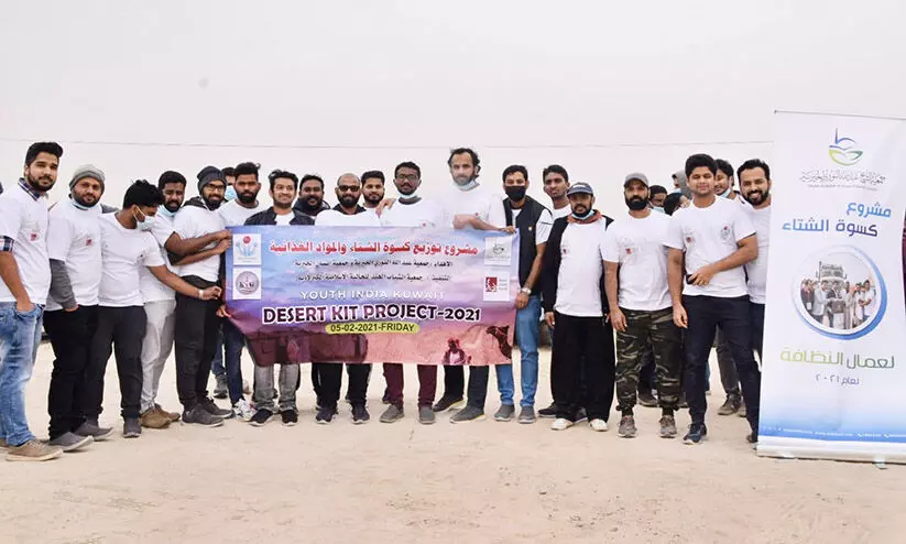 മ​രു​ഭൂ​മി​യി​ലെ ത​ണു​പ്പി​ൽ സ്​​നേ​ഹ​ച്ചൂ​ടു​മാ​യി അ​വ​രെ​ത്തി