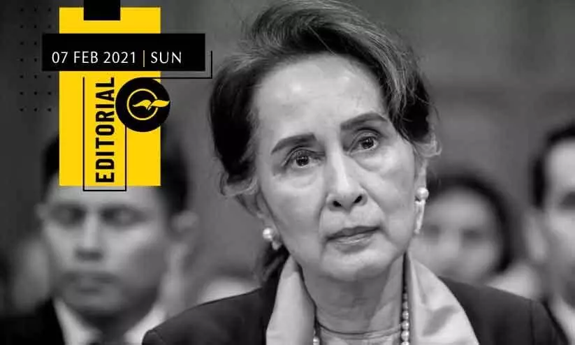 madhyamam editorial 7-2-21,Aung San Suu Kyi: Myanmar democracy