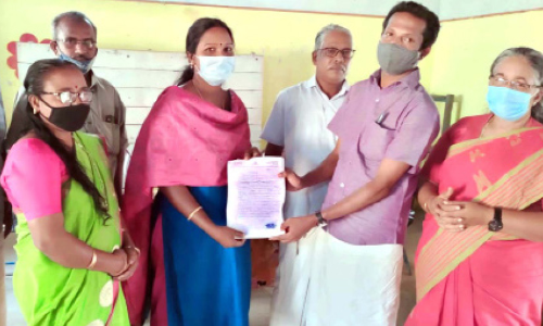 കൗ​ൺ​സി​ല​ർ വാ​ക്കു​പാ​ലി​ച്ചു; അ​ഞ്ചു​ല​ക്ഷ​ത്തോ​ളം രൂ​പ വി​ല​വ​രു​ന്ന ഭൂ​മി അം​ഗ​ൻ​വാ​ടി​ക്ക്