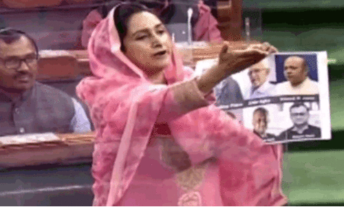 കർഷകർ അതിശൈത്യത്തെ സധൈര്യം നേരിടുന്നു, സർക്കാർ കണ്ണും കാതും അടച്ചിരിക്കുന്നു -ഹസിമ്രത്​ ബാദൽ