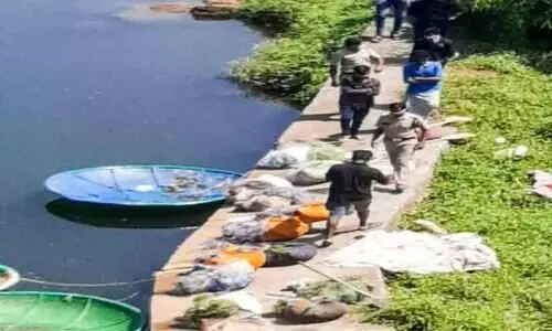 Poisoning fishing in the river; The group was captured by locals