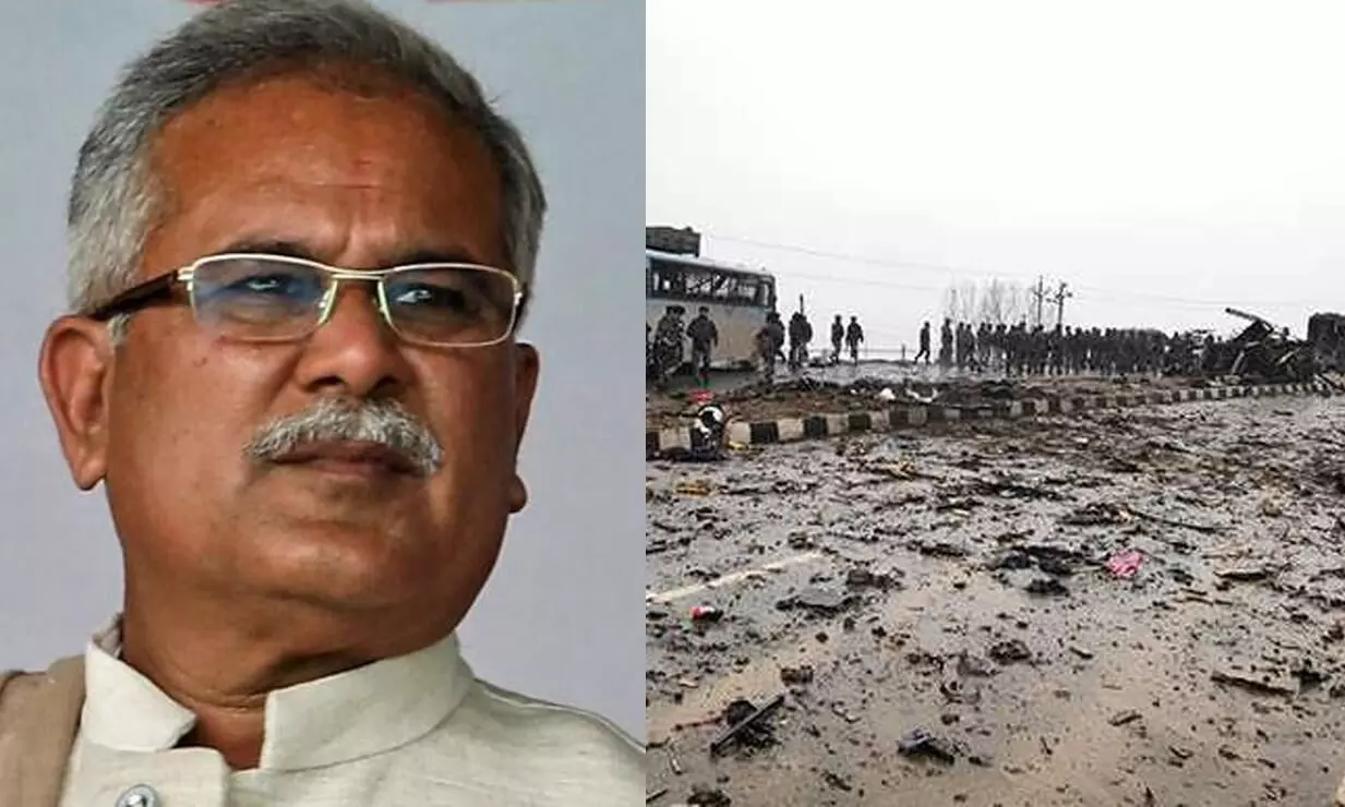 പരുന്തുപോലും പറക്കാത്തിടത്ത് 100 കിലോ ആർ.ഡി.എക്സ് എങ്ങിനെ എത്തി; പുൽവാമയിൽ ചോദ്യവുമായി ഛത്തീസ്ഗഢ് മുഖ്യമന്ത്രി പരുന്തുപോലും പറക്കാത്തിടത്ത് 100 കിലോ ആർ.ഡി.എക്സ് എങ്ങിനെ എത്തി; പുൽവാമയിൽ ചോദ്യവുമായി ഛത്തീസ്ഗഢ് മുഖ്യമന്ത്രി