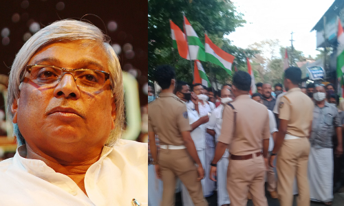 സംവിധായകൻ കമലിന്‍റെ വീട്ടിലേക്ക് കോൺഗ്രസ് മാർച്ച്