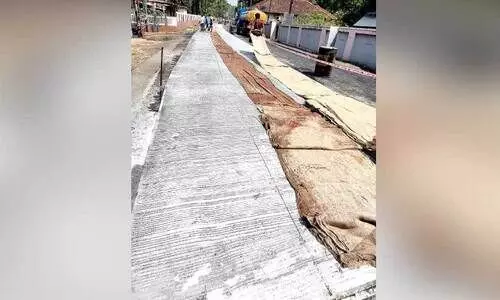 സംസ്ഥാന​െത്ത ഏറ്റവും നീളമുള്ള വൈറ്റ് ടോപ്പിങ് റോഡ് നിര്‍മാണം തുടങ്ങി