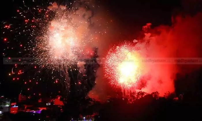 Contractor injured in fireworks during Pooram