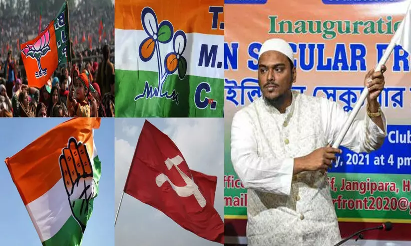 കോൺഗ്രസ്​-ഇടത്​ കക്ഷികളുടെ അബ്ബാസ്​ സിദ്ദീഖി സഖ്യവും ഉവൈസി ഉയർത്തുന്ന വെല്ലുവിളികളും; ബംഗാളിൽ സംഭവിക്കുന്നതെന്ത്