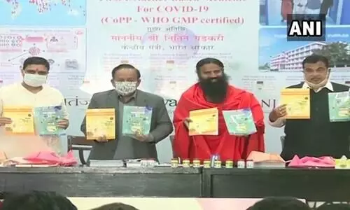 കോവിഡ്​ 19ന്​ വീണ്ടും കൊറോണിലുമായി ബാബ രാംദേവി​െൻറ പതഞ്​ജലി