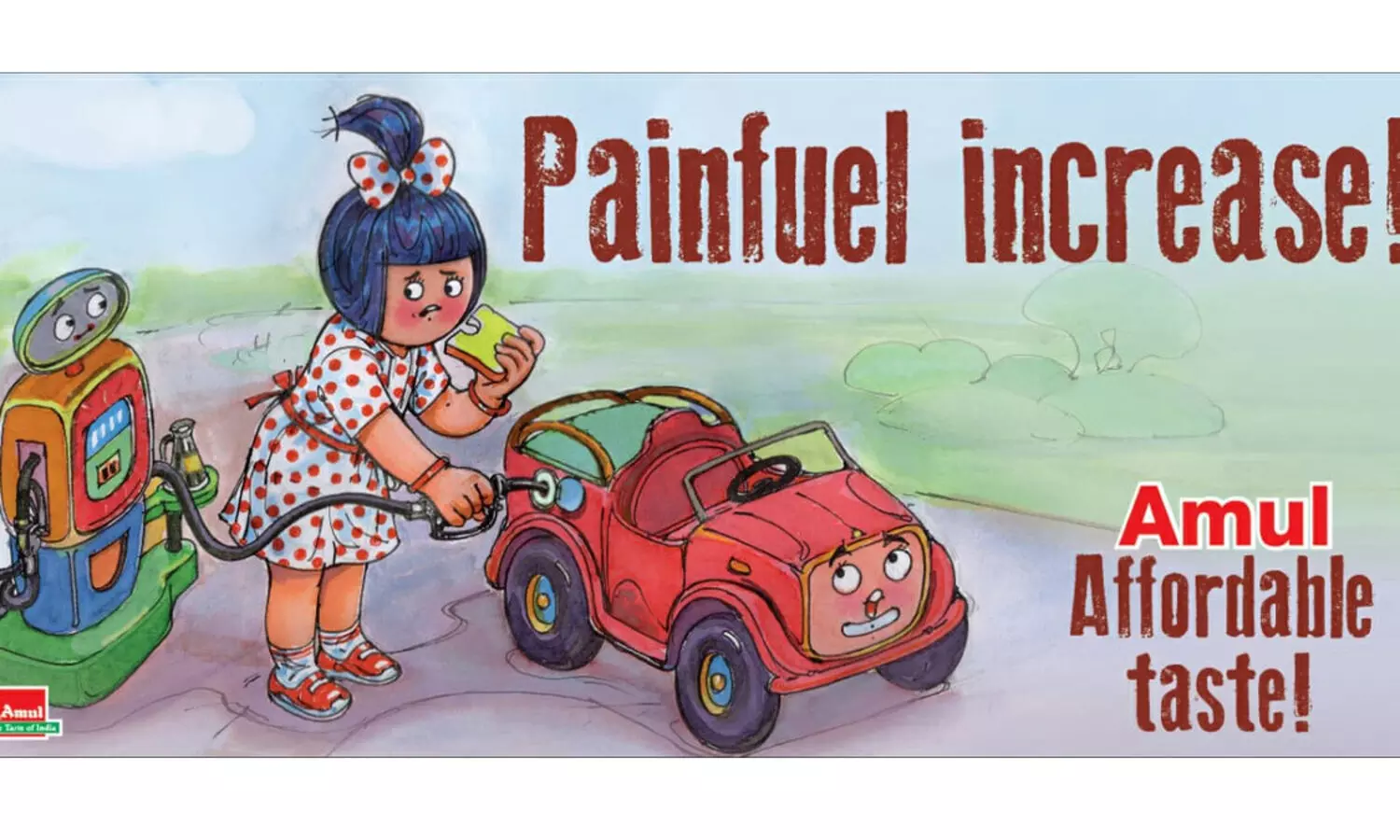 വേദനിപ്പിക്കുന്ന വർധനവ്​; പെട്രോൾ വിലവർധനക്കെതിരെ കാർട്ടൂണുമായി അമൂൽ