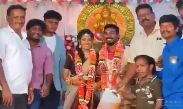 Watch: Newlyweds in Tamil Nadu receive